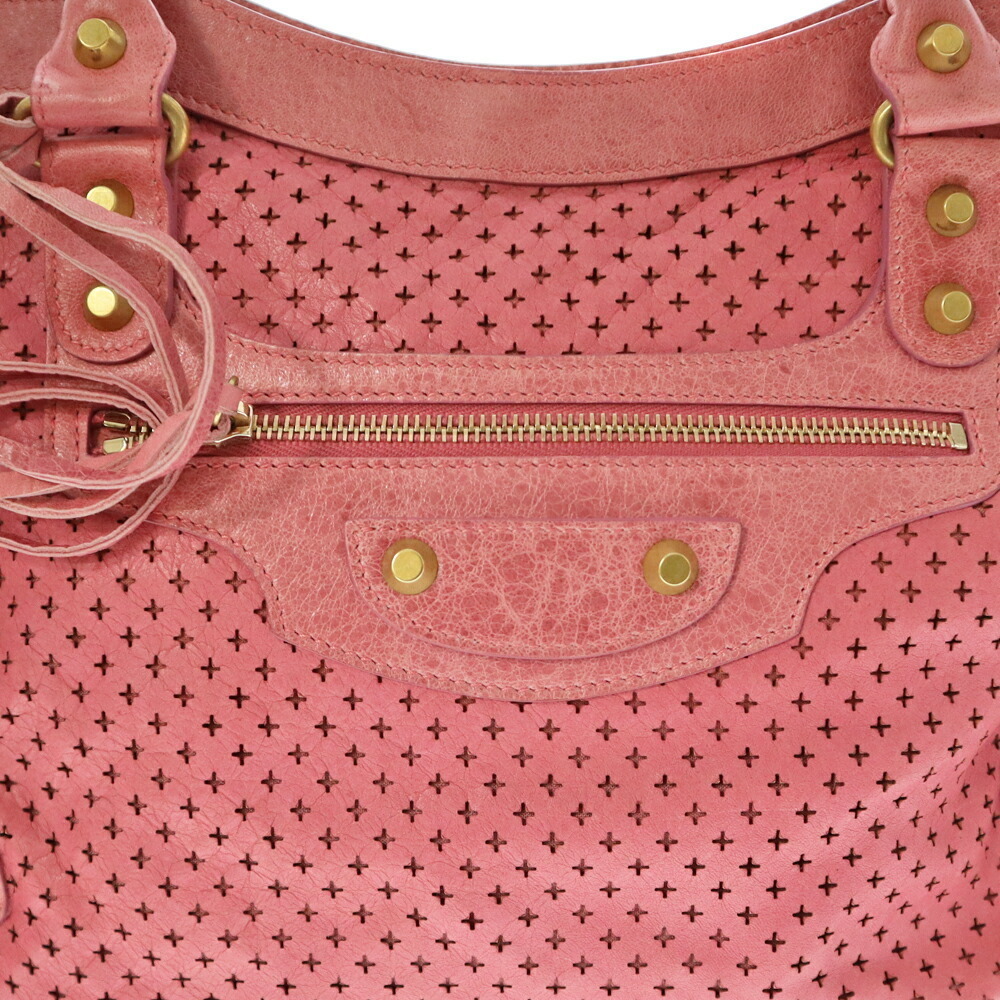 Balenciaga The City Leather Pink Handbag Shoulder Bag - Picture 12 of 16